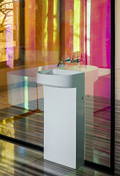 Напольная раковина Sonar 41х38х90 см, белый мат, без отверстия под смеситель и перелив, SaphirKeramik 8.1134.1.757.112.1 Laufen